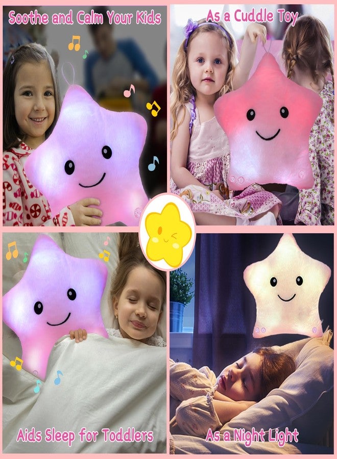 Subao Sensory Toys for Kids,14" Toddler Pillow With Light & Music,Twinkle Plush Star Night Light Cushion Autism Sensory Toys for Toddlers Age 3 4 5 6 7 8 9 10,Birthday Xmas Easter Gifts for Girls Pink - Image 4